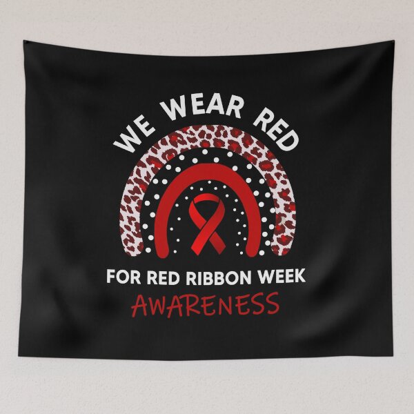 Artikelvorschau, Wir tragen Rot für die Red Ribbon Week Awareness entworfen und verkauft von AnimaLovers.
