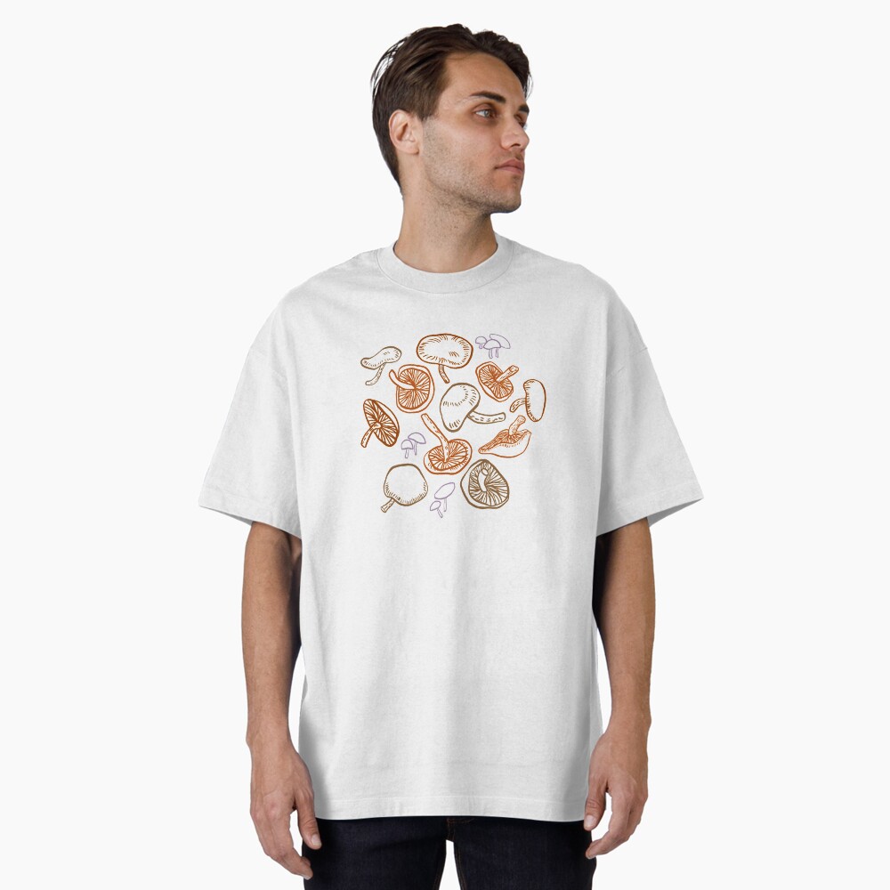 Shiitake Mushroom Line Art Tri-blend T-Shirt
