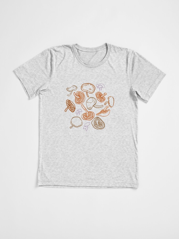 Shiitake Mushroom Line Art Tri-blend T-Shirt