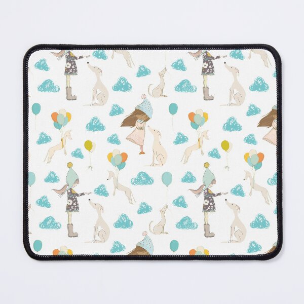Item preview, Cute Girls and Greyhounds Pattern designed and sold by UtArt.