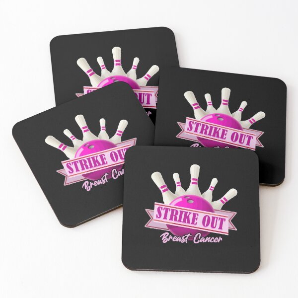 Item preview, Strike Out Breast Cancer Awareness Bowling Fighter designed and sold by Dressed For  Duty.