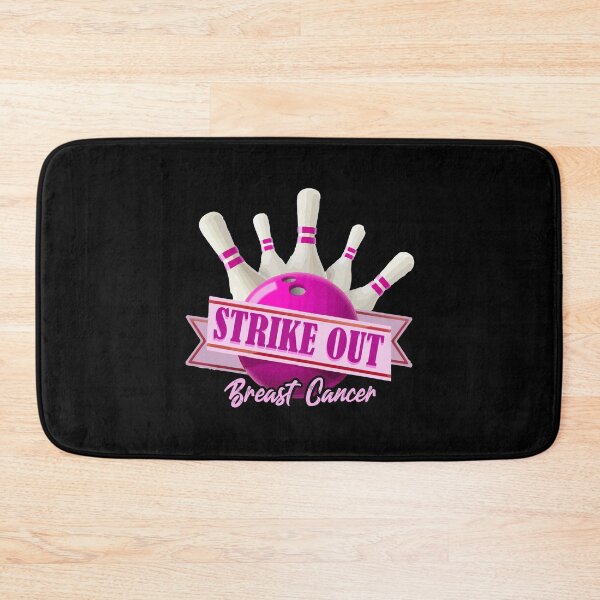 Item preview, Strike Out Breast Cancer Awareness Bowling Fighter designed and sold by Dressed For  Duty.
