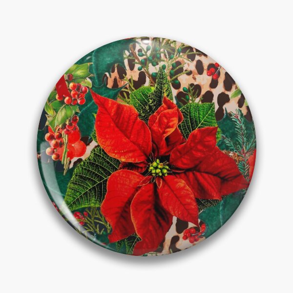 Artikelvorschau, Weihnachten, Weihnachtsstern, Mistelzweig, festlich, Orangen, Animalprint, Leoparden-, Gepardenmuster entworfen und verkauft von MariaMarinova.