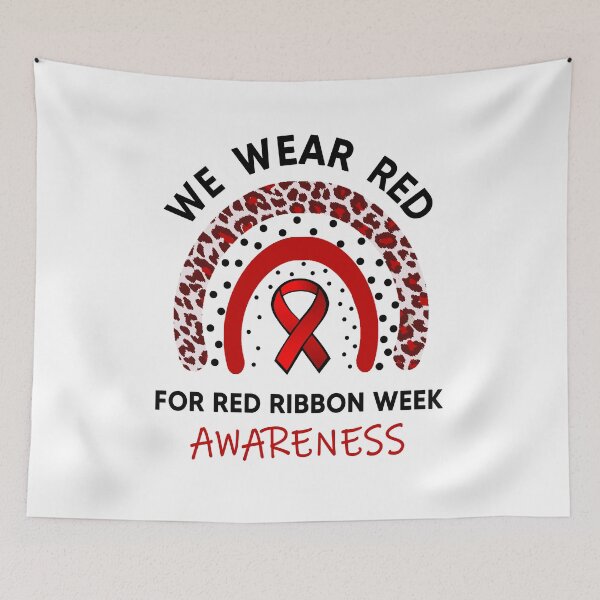 Item preview, We Wear Red For Red Ribbon Week Awareness designed and sold by AnimaLovers.