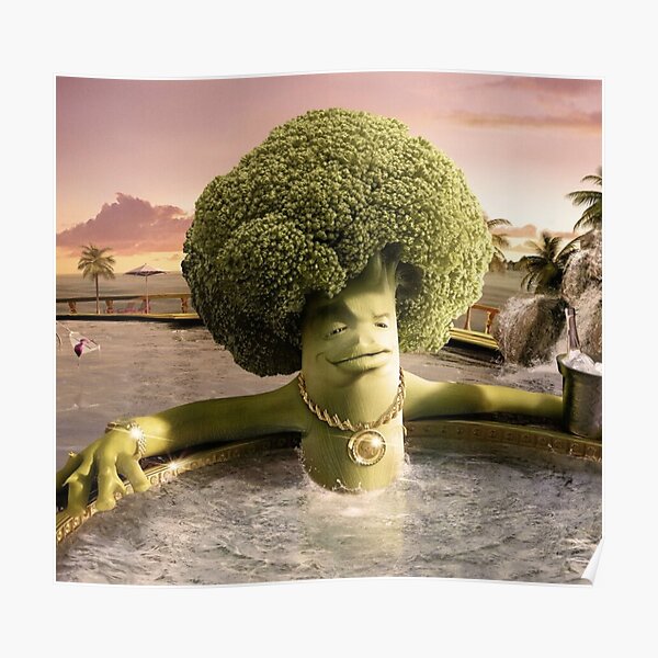 Blinged Out Broccoli &quot; Poster by Lookaz | Redbubble