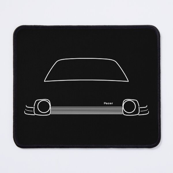 Item preview, AMC Pacer 1970s American classic car white outline graphic designed and sold by soitwouldseem.