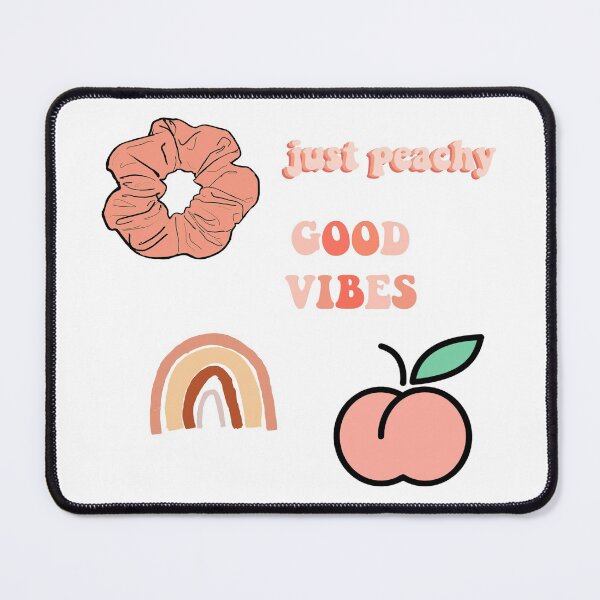 Item preview, pink trendy aesthetic scrunchie peach boho rainbow just peachy good vibes pack designed and sold by mikrocosmox.