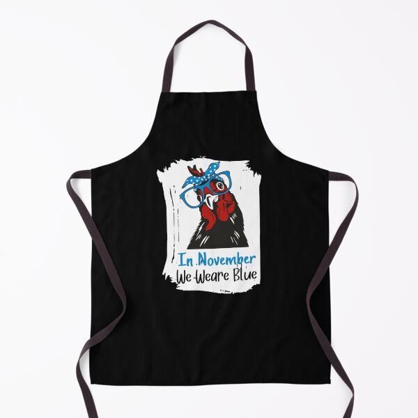 Item preview, In November We Wear Blue  funny chicken with Bandana and Glasses  Diabetes Awareness Ribbons designed and sold by Faty-Za.