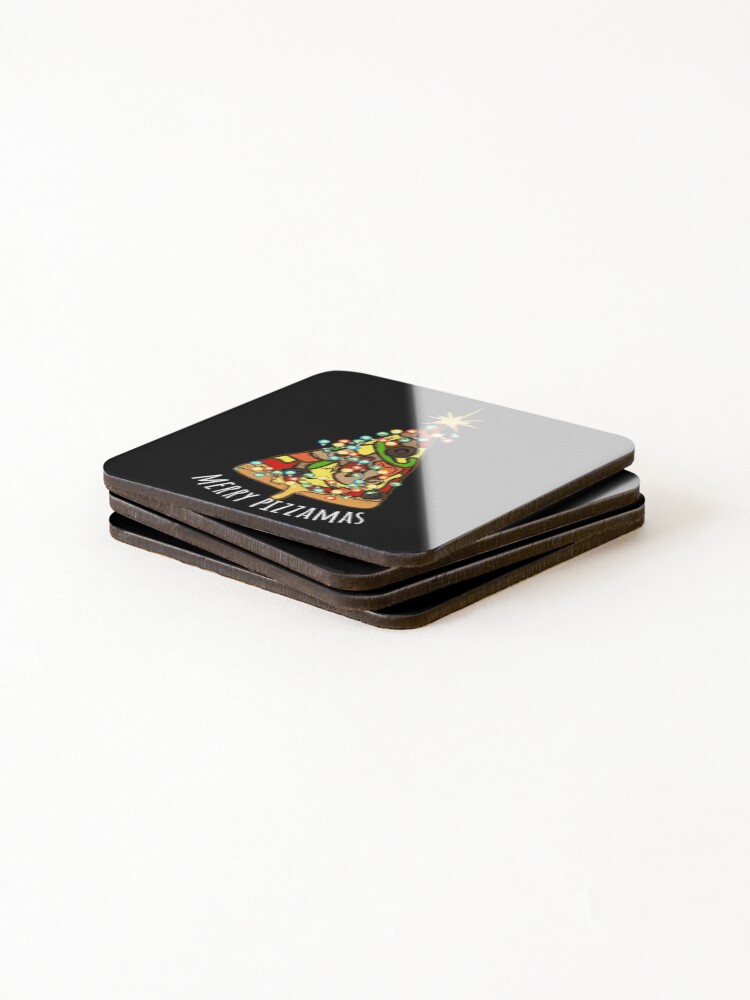 Thumbnail 4 of 5, Coasters (Set of 4), Merry Pizzamas designed and sold by RheaRealm.
