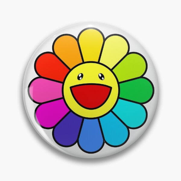 Button Magnet - Smiley Flower