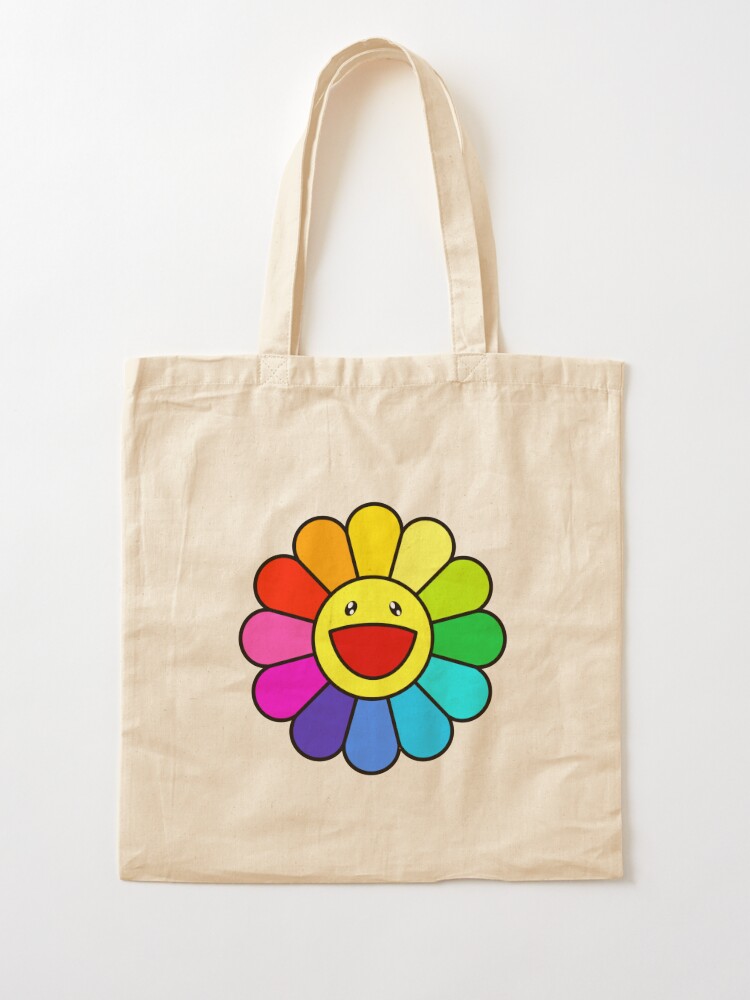 Takashi Murakami Tote Bag // Rainbow Flower Tote Bag 