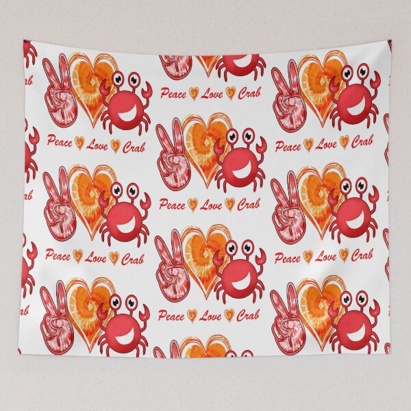 Item preview, Peace Love Crab Animal Sea designed and sold by MisPuHoney.