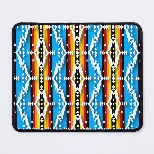 Item preview, Sky Blue / Fire Color/ White  Native American Geometric Design designed and sold by JMWCD.