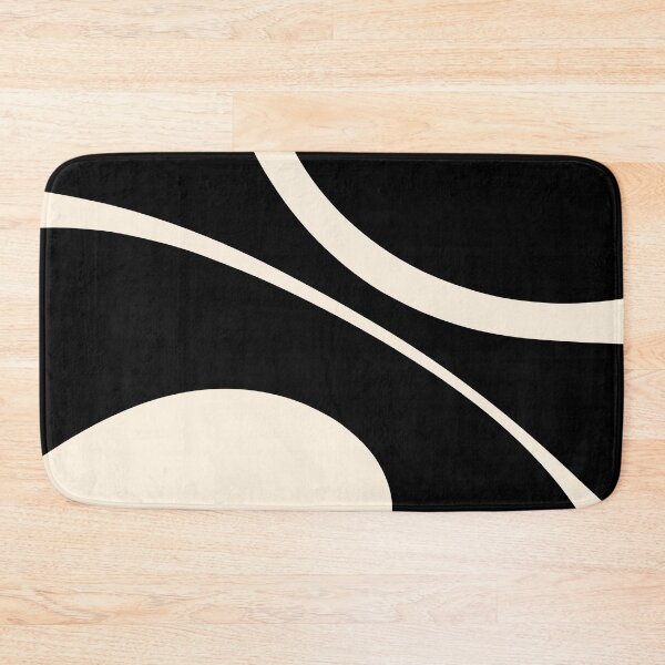 Item preview, Modscape Minimalist Abstract in Black and Almond Cream designed and sold by kierkegaard.