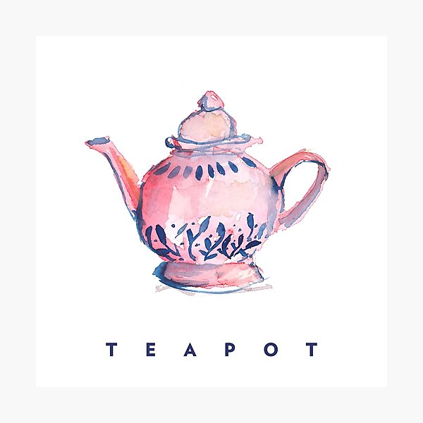 Pretty Tea Pot Photographic Print