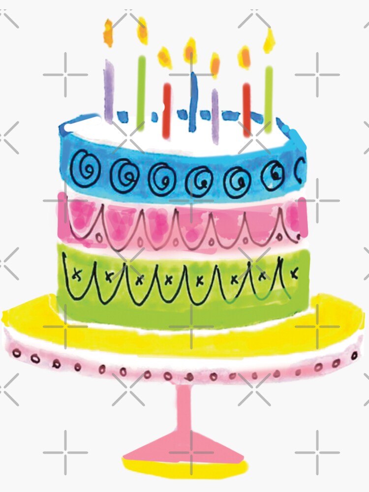 Birthday Cake Doodle Vector Art, Icons, and Graphics for Free Download