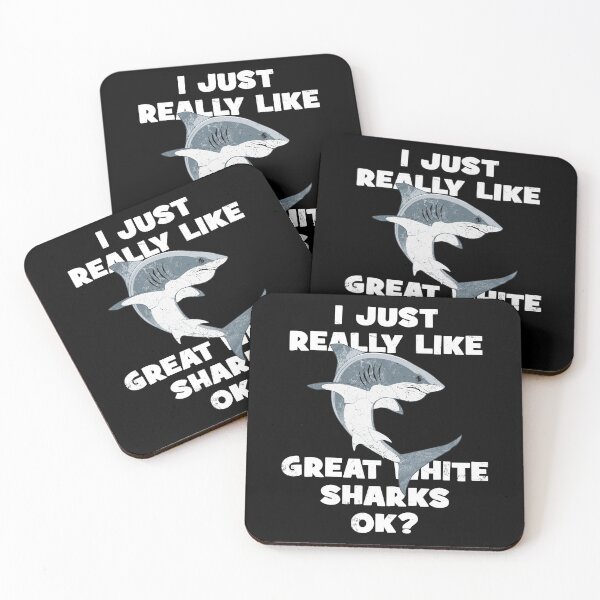 Item preview, White shark designed and sold by NicGrayGraphic.