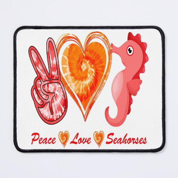 Item preview, Peace Love Seahorses Kawaii Animal Sea designed and sold by MisPuHoney.