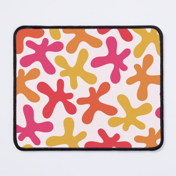 Item preview, Happy Dancers Cheerful Retro Abstract Pattern Pink Orange Mustard on Palest Pink designed and sold by kierkegaard.