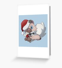 Christmas Rock Puppy Greeting Card