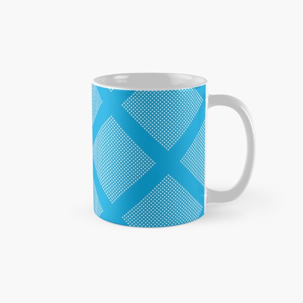 Item preview, Criss Cross Angled Dash Line Pattern in Blue on White designed and sold by Neil Feigeles.