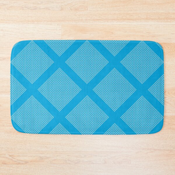 Item preview, Criss Cross Angled Dash Line Pattern in Blue on White designed and sold by Neil Feigeles.