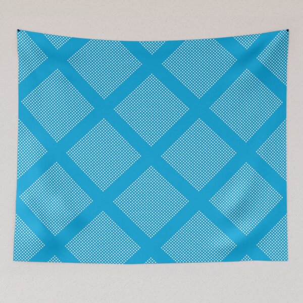 Item preview, Criss Cross Angled Dash Line Pattern in Blue on White designed and sold by Neil Feigeles.