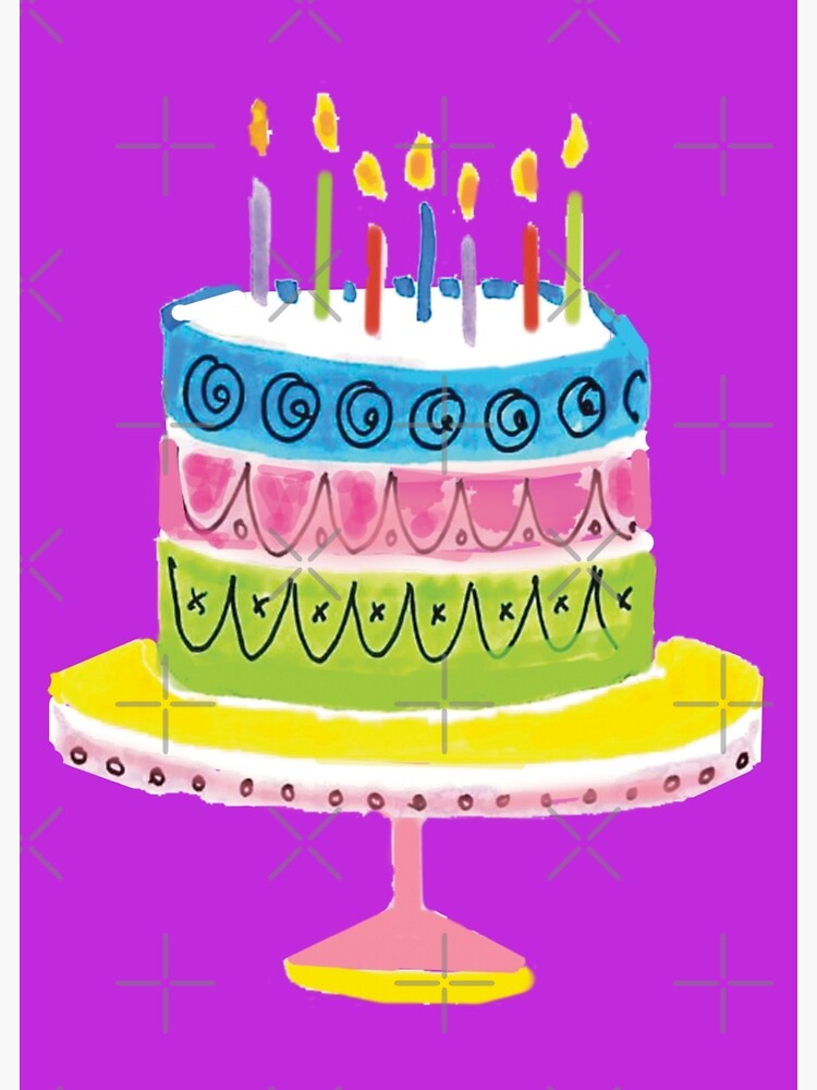 Birthday Cake Doodle Vector Illustration Stock Illustration - Download  Image Now - Birthday Cake, Black And White, Vector - iStock