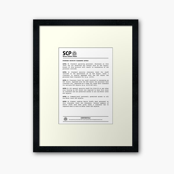 SCP Foundation Document | Metal Print