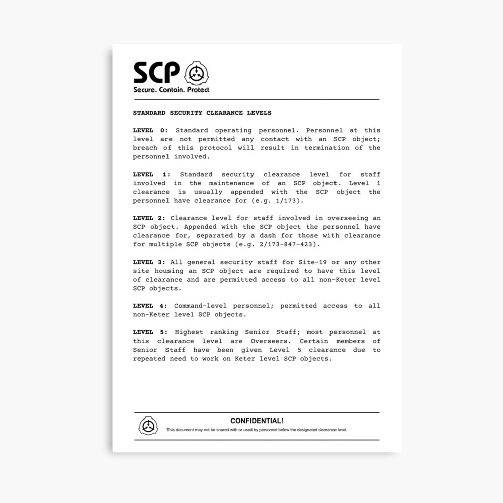 A new Foundation PSA on the difference between clearance, class, and  occupation : r/SCP