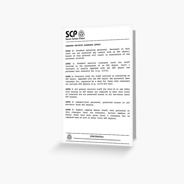 SCP Foundation Document Poster by Raildur