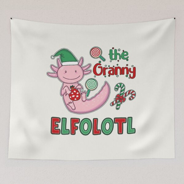 Item preview, Christmas Axolotl Elf - The Granny Elfolotl designed and sold by GrimButterfly.