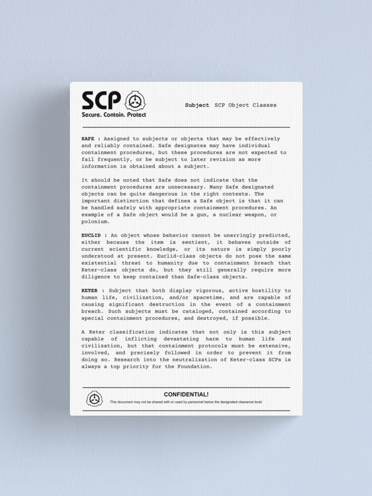 SCP Foundation Document | Metal Print