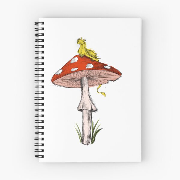 Item preview, Tiny dragon on mushroom designed and sold by Sunthecatdragon.