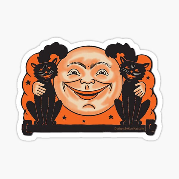 Item preview, Vintage Halloween - Moon & Black Cats designed and sold by Designs by Kool Kat.
