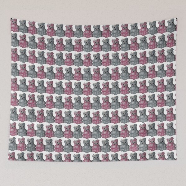 Item preview, Pink and Gray Teddy Bear Collage designed and sold by JariHawk.