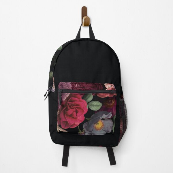 Item preview, Antique Botanical Night Watercolor Roses on Black Botanical Night Garden Nightgarden designed and sold by UtArt.