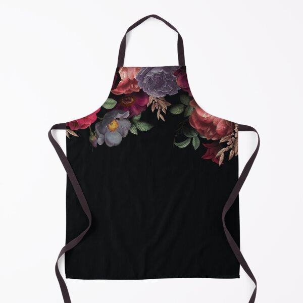 Item preview, Antique Botanical Night Watercolor Roses on Black Botanical Night Garden Nightgarden designed and sold by UtArt.