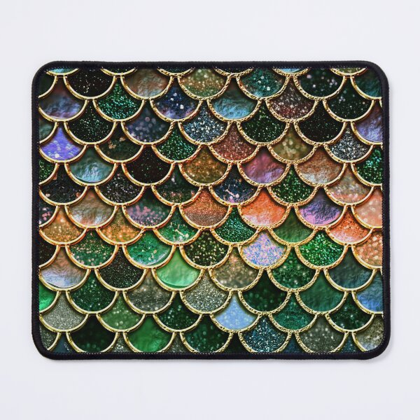 Item preview, Green Sparkle Faux Glitter Mermaid Scales designed and sold by UtArt.