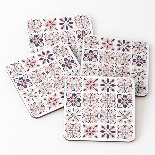 Item preview, Geometric, pink & abstract tile designed and sold by BiancaPrintShop.