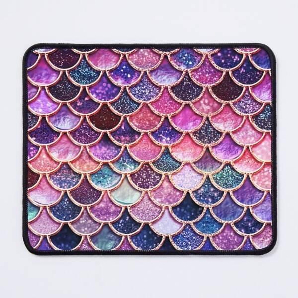 Item preview, Pink Sparkle Faux Glitter Mermaid Scales designed and sold by UtArt.
