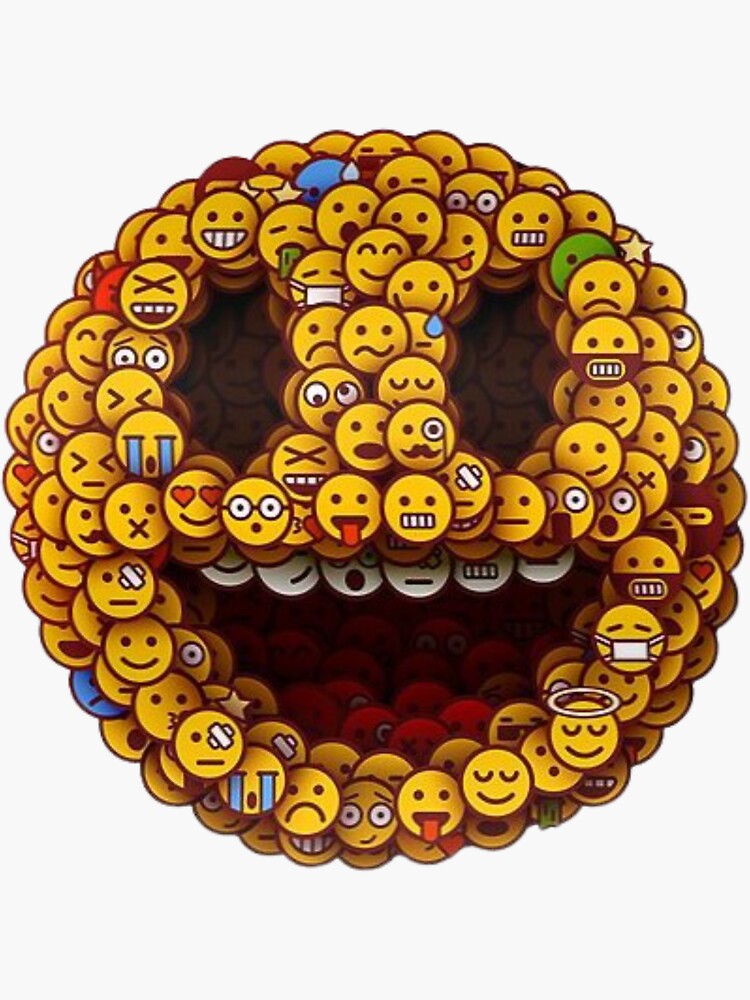 emoji laugh sticker by emojicon  redbubble emoji laugh sticker by emojicon  redbubble