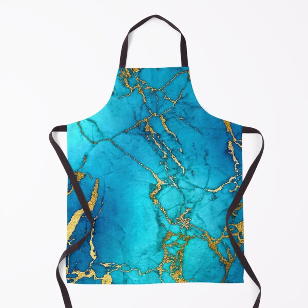 Item preview, Teal Blue Faux Marble and Gold Glitter Veins designed and sold by MysticMarble.