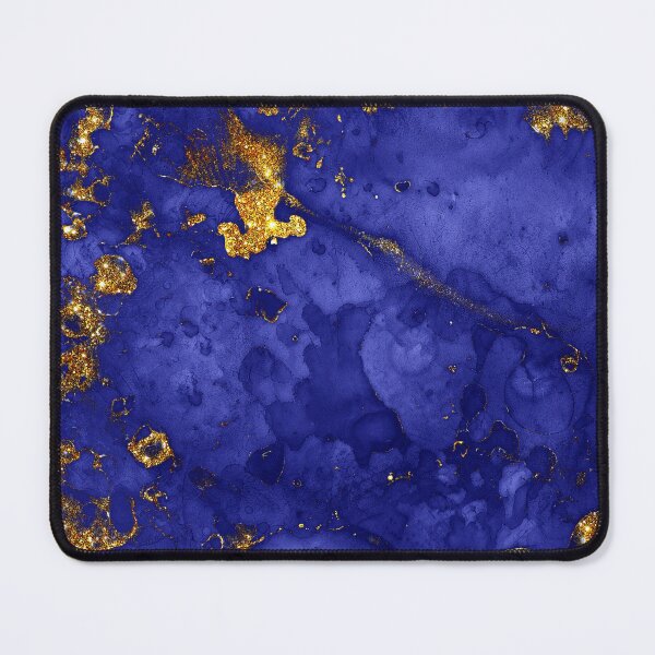 Item preview, Indigo Blue and Gold veined Faux Marble  designed and sold by MysticMarble.