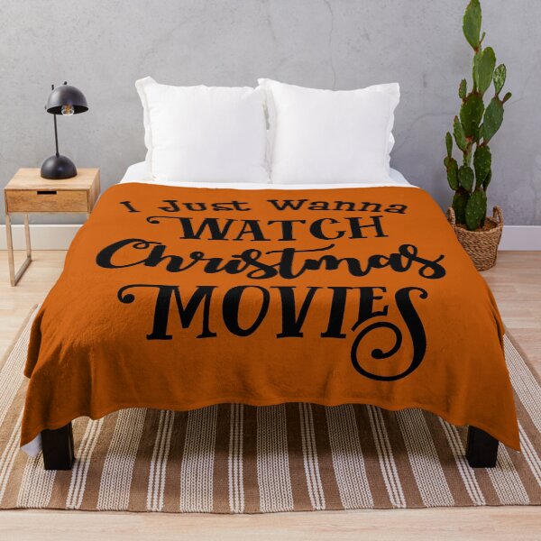 Item preview, I Just Wanna Watch Christmas Movies Black Text designed and sold by Design-Maniya.