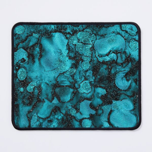 Item preview, Indigo Malachite Faux Marble and Black Glitter designed and sold by MysticMarble.
