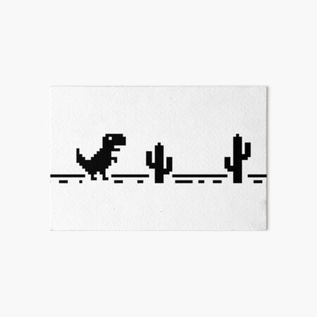 Night Offline T-Rex Game - Google Dino Run Art Board Print for Sale by  Livity