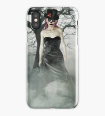 Gothic Girl in Black Day of the Dead iPhone Case/Skin