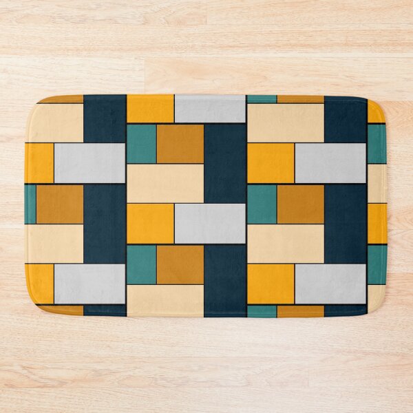 Item preview, Color surfaces in beige, light grey, dark blue, petrol, golden yellow and dark orange designed and sold by Ninaeva.