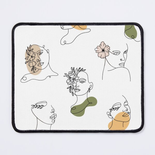 Item preview, Flowers & Female Face Line Art  designed and sold by Dollfacedesign.